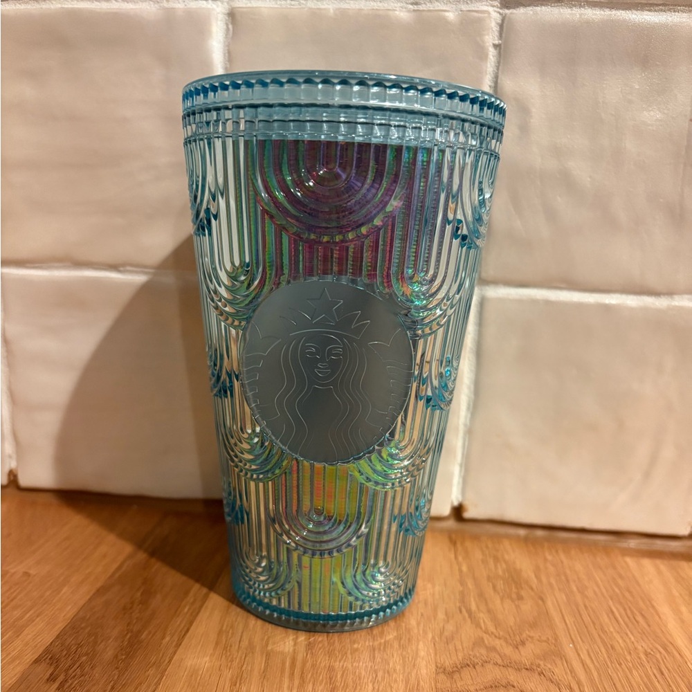 Starbucks Holographic Mermaid 2022 Blue 16oz Tumbler cup - Picture 1 of 4
